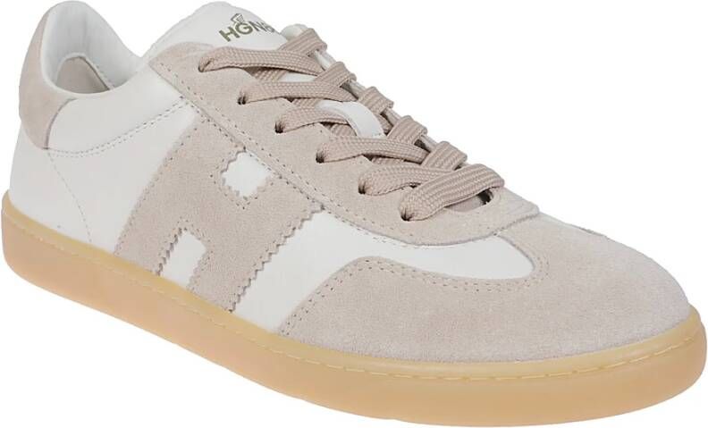 Hogan Ivoor suède leren sneakers Beige Dames