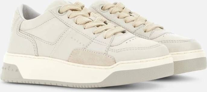 Hogan Ivoorleren Sneakers met Memory Foam White Dames