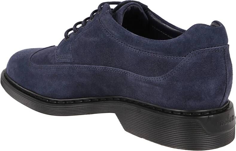 Hogan Klassieke Leren Derbies Schoenen Blue Heren