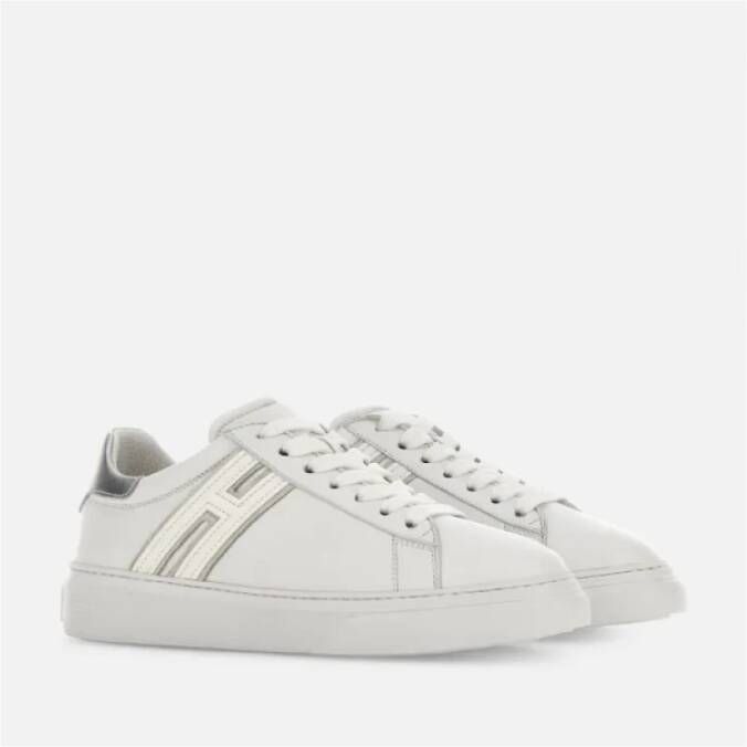 Hogan Klassieke leren sneakers met eigentijdse twist Gray Dames