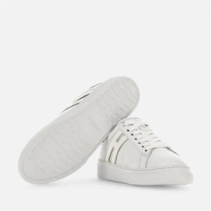 Hogan Klassieke leren sneakers met eigentijdse twist Gray Dames