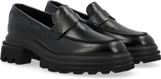 Hogan Klassieke Zwarte Loafer Schoen Black Dames