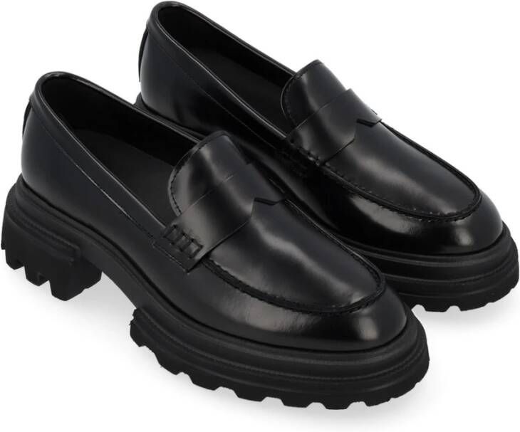 Hogan Klassieke Zwarte Loafer Schoen Black Dames