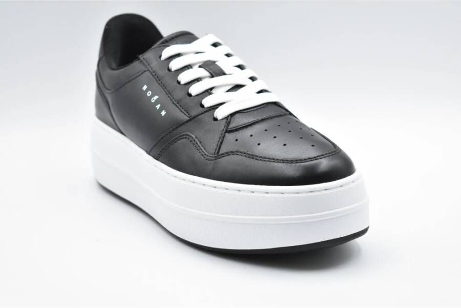 Hogan Klassieke zwarte veterschoenen Black Dames