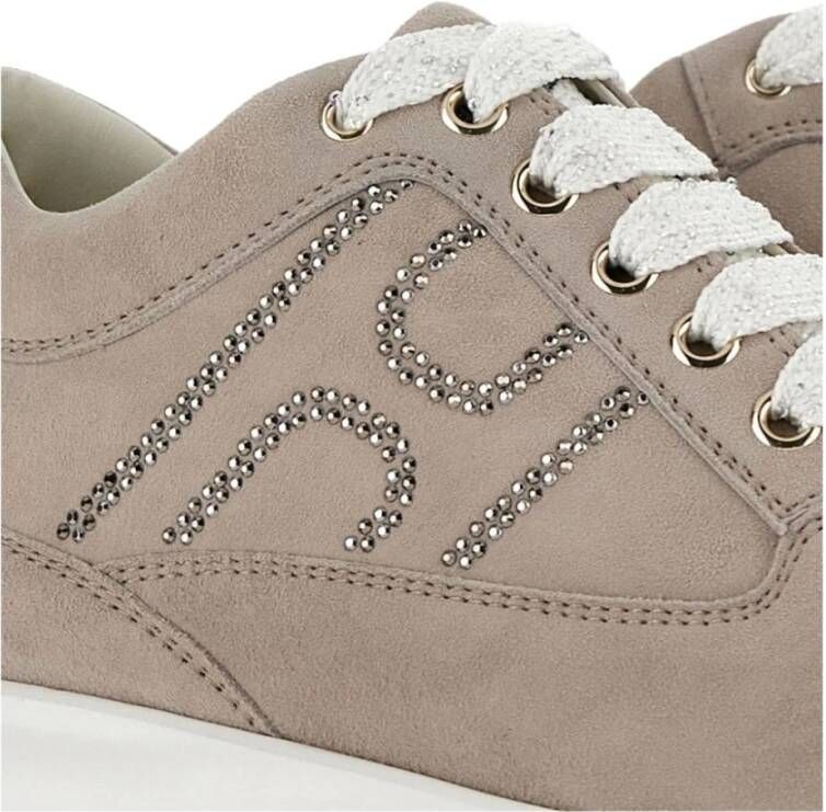 Hogan Kristalversierde interactieve sneakers Gray Dames