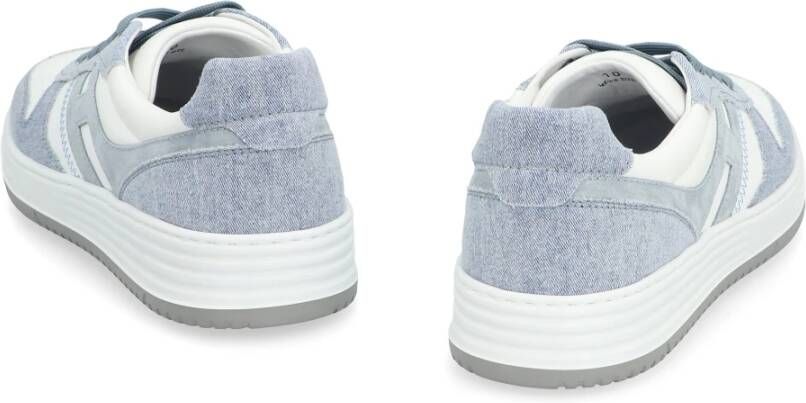 Hogan Leren lage sneakers met suède inzetstukken White Heren