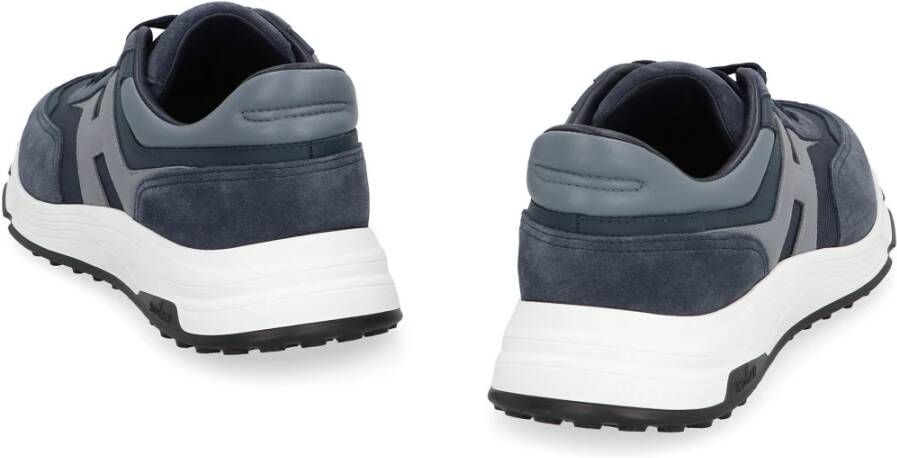 Hogan Lage sneakers met leer en suède Blue Heren