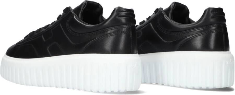 Hogan Lage Zwarte Leren Sneakers Black Dames