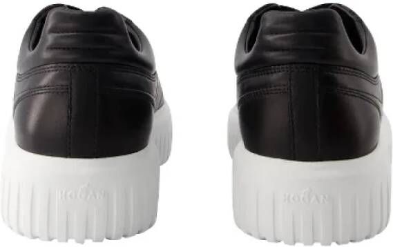 Hogan Zwarte Leren Sneakers Stijlvol en Comfortabel Zwart Dames