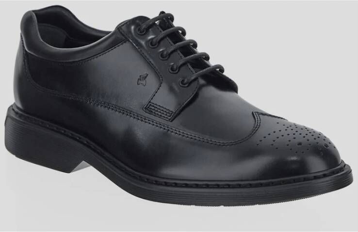 Hogan Leren Derby Schoenen Black Heren