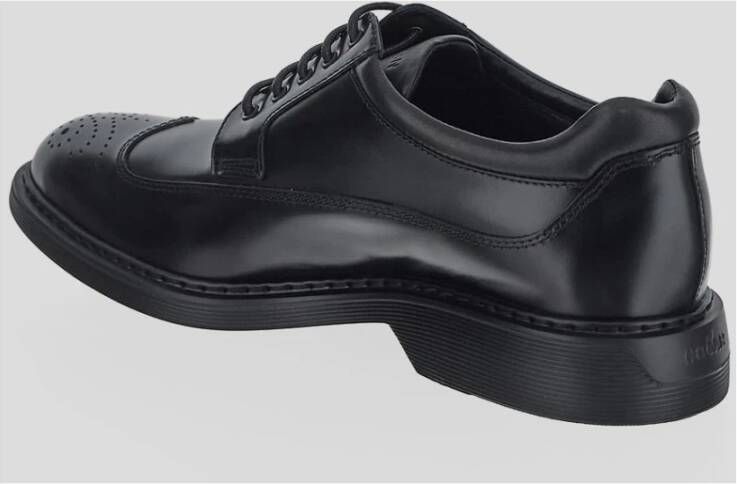 Hogan Leren Derby Schoenen Black Heren