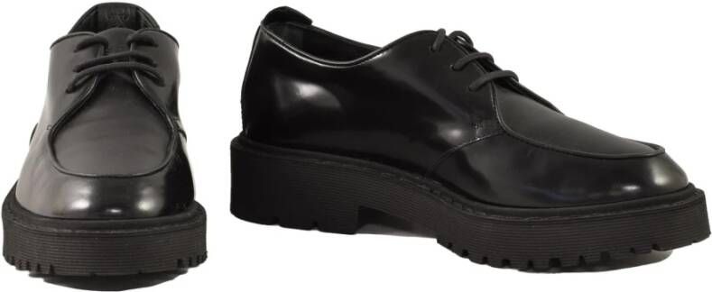 Hogan Leren Rubberen Zool Casual Schoenen Black Dames