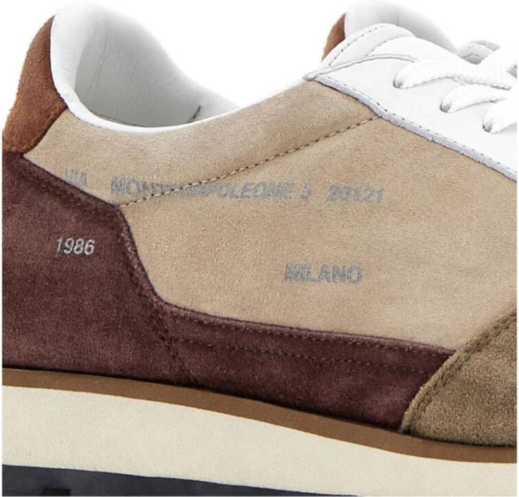 Hogan Leren Sneakers Beige Wit Bruin Multicolor Heren