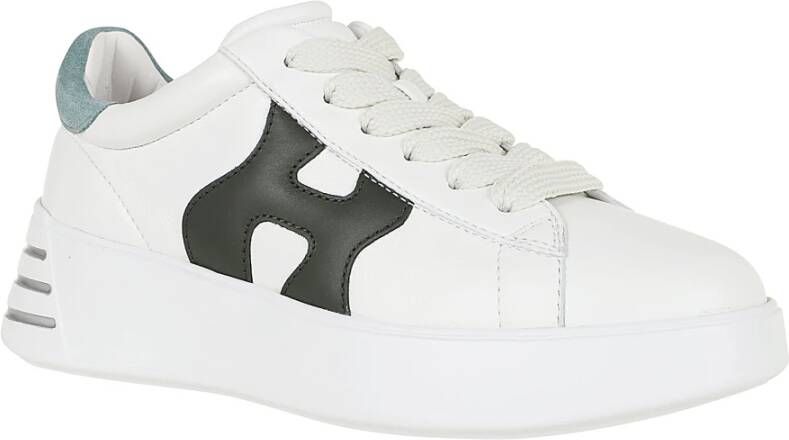 Hogan Leren sneakers met golvend detail White Dames