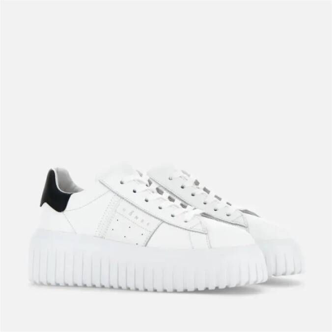 Hogan Leren Sneakers met H-Strepen White Dames