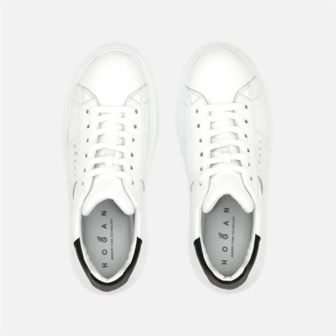 Hogan Leren Sneakers met H-Strepen White Dames