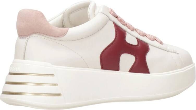 Hogan Leren Sneakers met Maxi H Logo White Dames