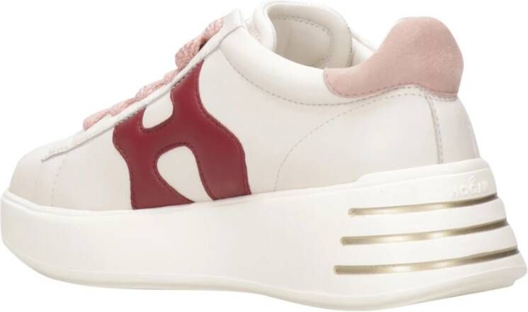 Hogan Leren Sneakers met Maxi H Logo White Dames