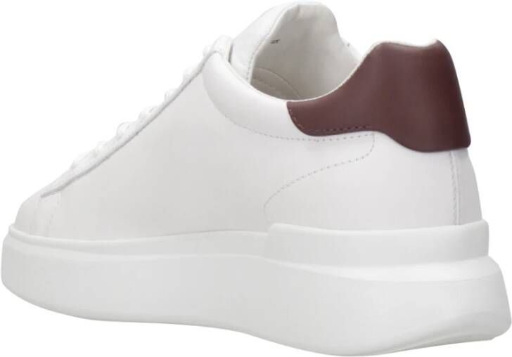 Hogan Leren Sneakers met Maxi Logo White Heren