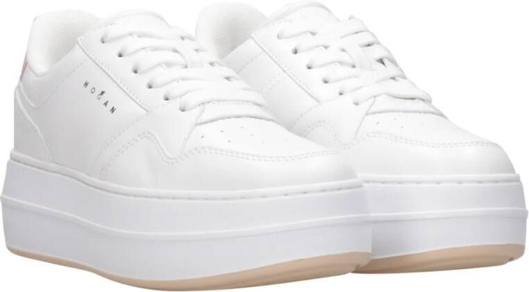 Hogan Leren Sneakers met Memory Foam Binnenzool White Dames