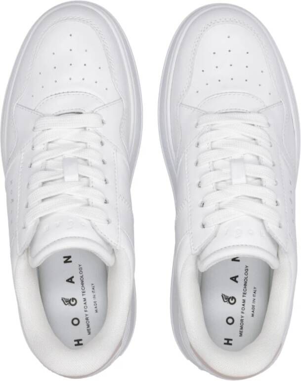 Hogan Leren Sneakers met Memory Foam Binnenzool White Dames