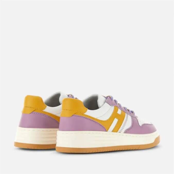 Hogan Leren Sneakers met Memory Foam Zool Purple Dames