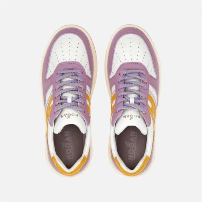 Hogan Leren Sneakers met Memory Foam Zool Purple Dames