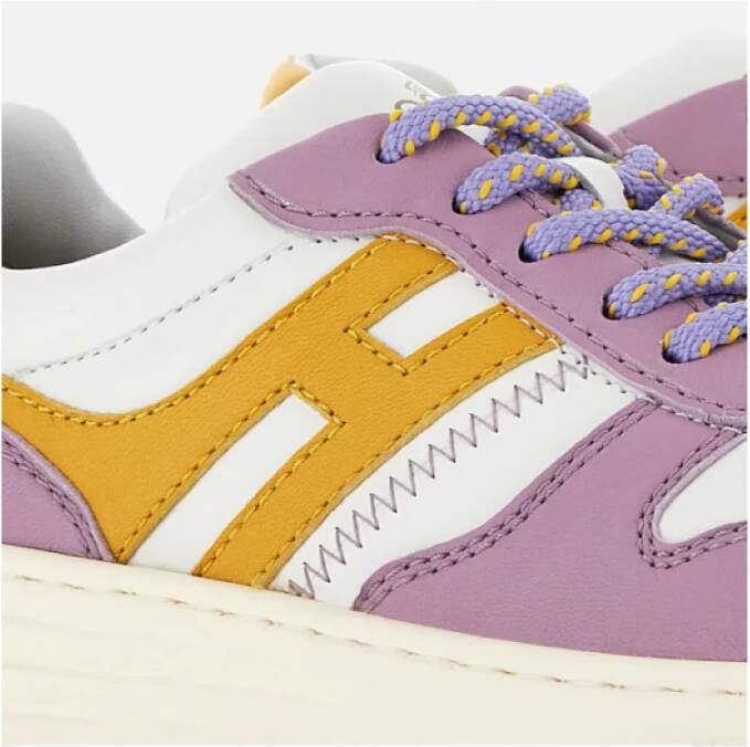 Hogan Leren Sneakers met Memory Foam Zool Purple Dames