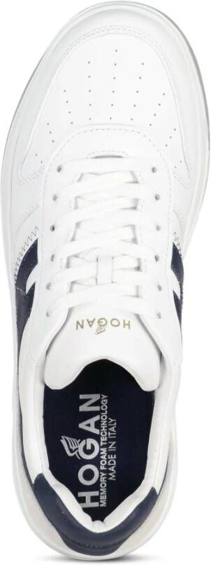 Hogan Leren Sneakers met Memory Foam Zool White Heren