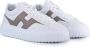 Hogan Leren sneakers met memory foam zool White Heren - Thumbnail 4