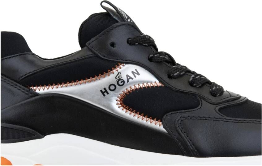 Hogan Leren Sneakers met Stoffen Inzetstukken Multicolor Dames