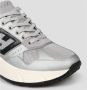 Hogan Leren Sneakers met Stompe Punt Gray Dames - Thumbnail 3