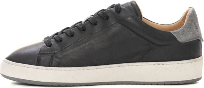 Hogan Leren sneakers met suède details Black Heren