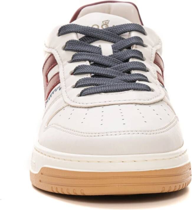 Hogan Leren sneakers met suède details White Heren