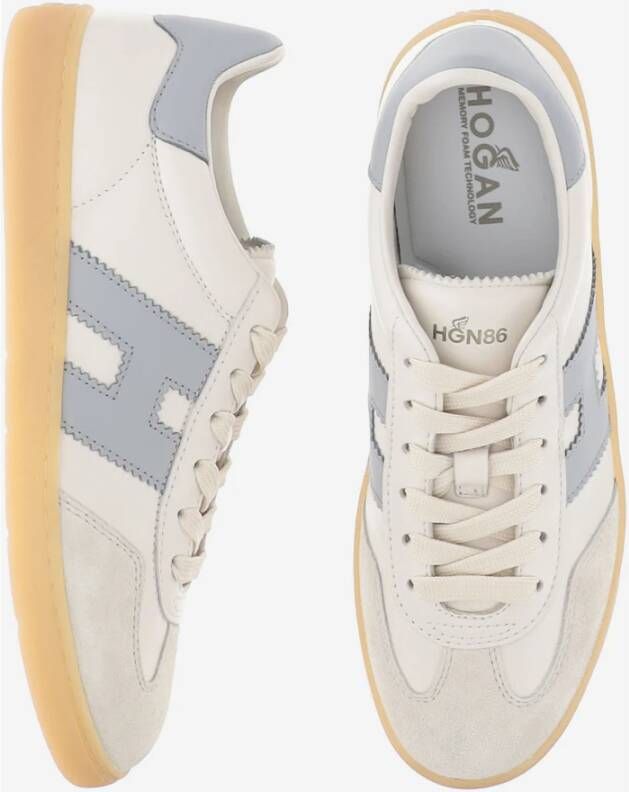 Hogan Leren Sneakers met Suède Inzetstukken Blue Dames