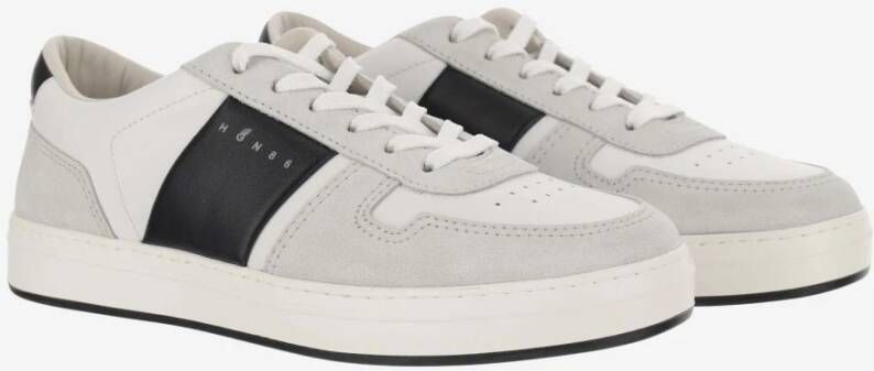 Hogan Leren sneakers met suède inzetstukken Multicolor Heren