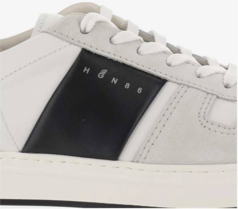 Hogan Leren sneakers met suède inzetstukken Multicolor Heren