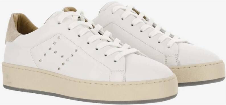 Hogan Leren sneakers met suède inzetstukken White Dames