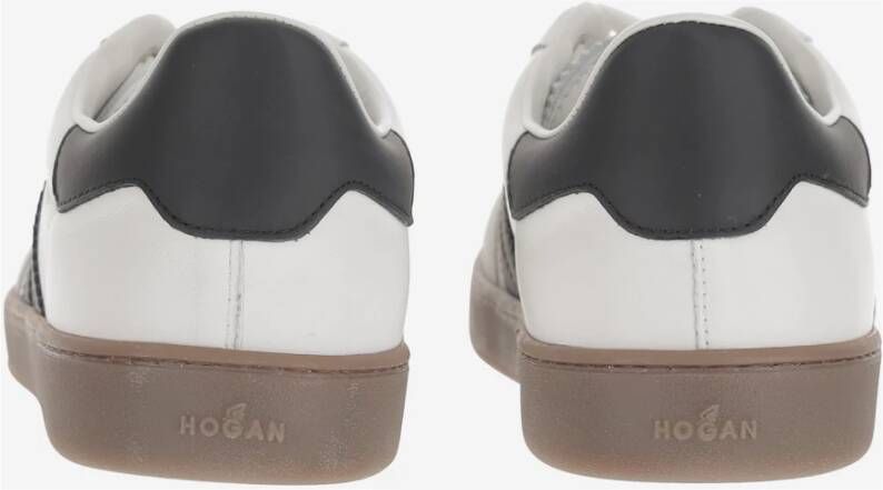 Hogan Leren Sneakers met Suède Inzetstukken White Heren