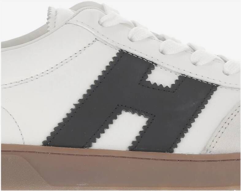 Hogan Leren Sneakers met Suède Inzetstukken White Heren