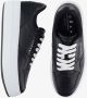 Hogan Leren Sneakers Ronde Neus Vetersluiting Black Dames - Thumbnail 2