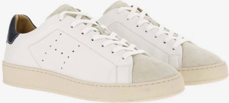 Hogan Leren Sneakers Vetersluiting Geperforeerde Zijde White Heren