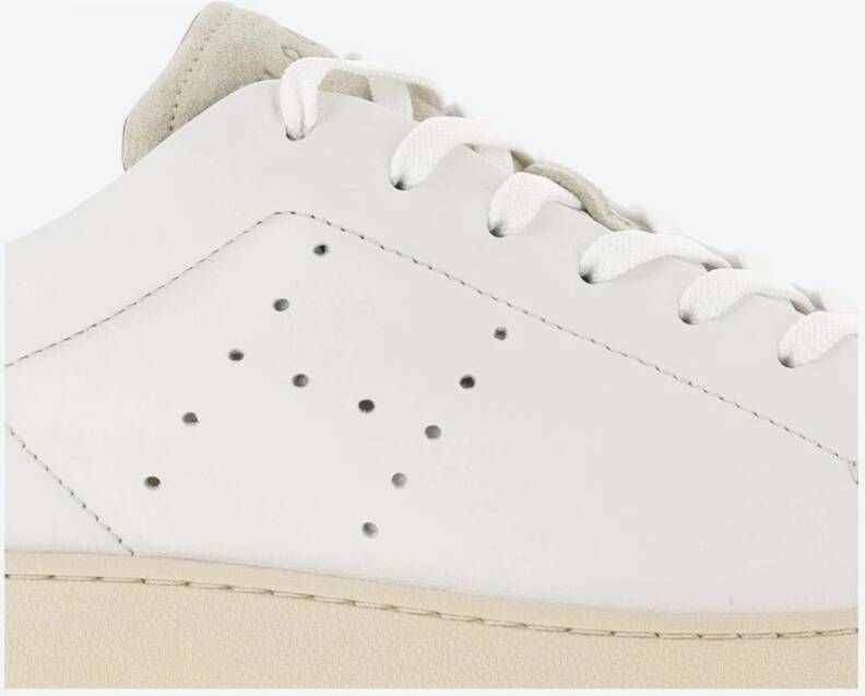 Hogan Leren Sneakers Vetersluiting Geperforeerde Zijde White Heren