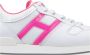 Hogan Leren Veterschoenen met Merkprint White Dames - Thumbnail 5