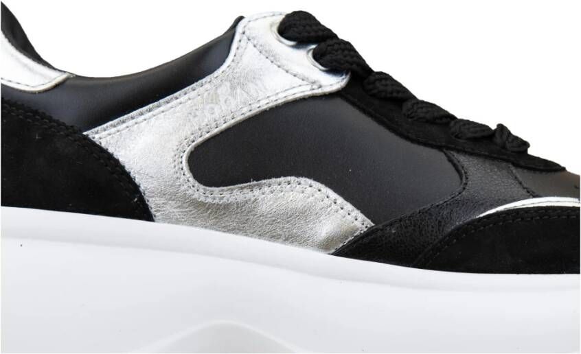 Hogan Leren Vetersneakers Black Dames