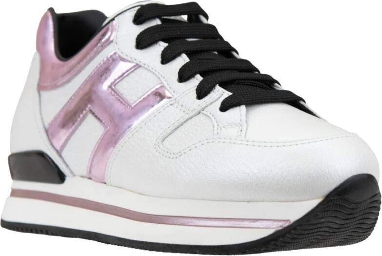 Hogan Leren Vetersneakers met Merkdetails Multicolor Dames