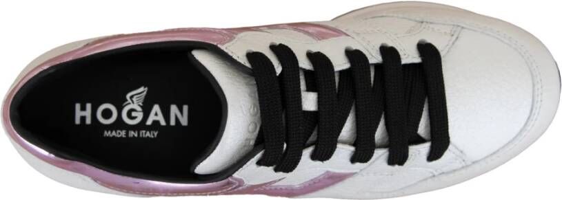 Hogan Leren Vetersneakers met Merkdetails Multicolor Dames