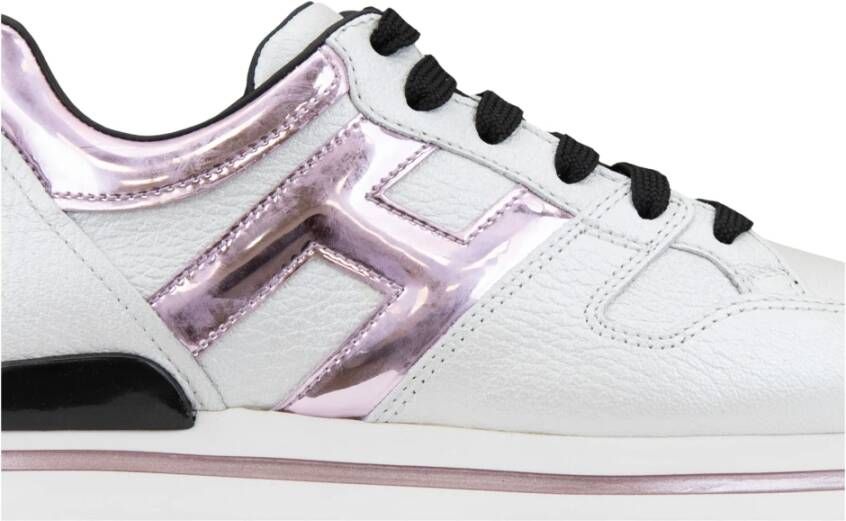 Hogan Leren Vetersneakers met Merkdetails Multicolor Dames