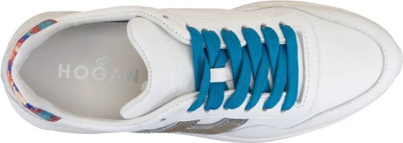 Hogan Leren Vetersneakers Multicolor Hiel White Dames