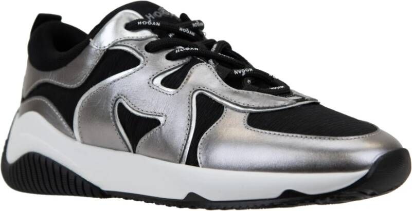 Hogan Leren Vetersneakers voor Dames Black Dames